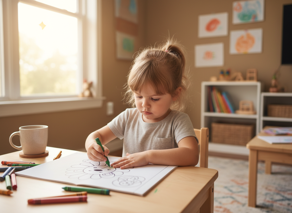 Colouring Fun: Boosting Preschoolers' Fine Motor Skills illustration