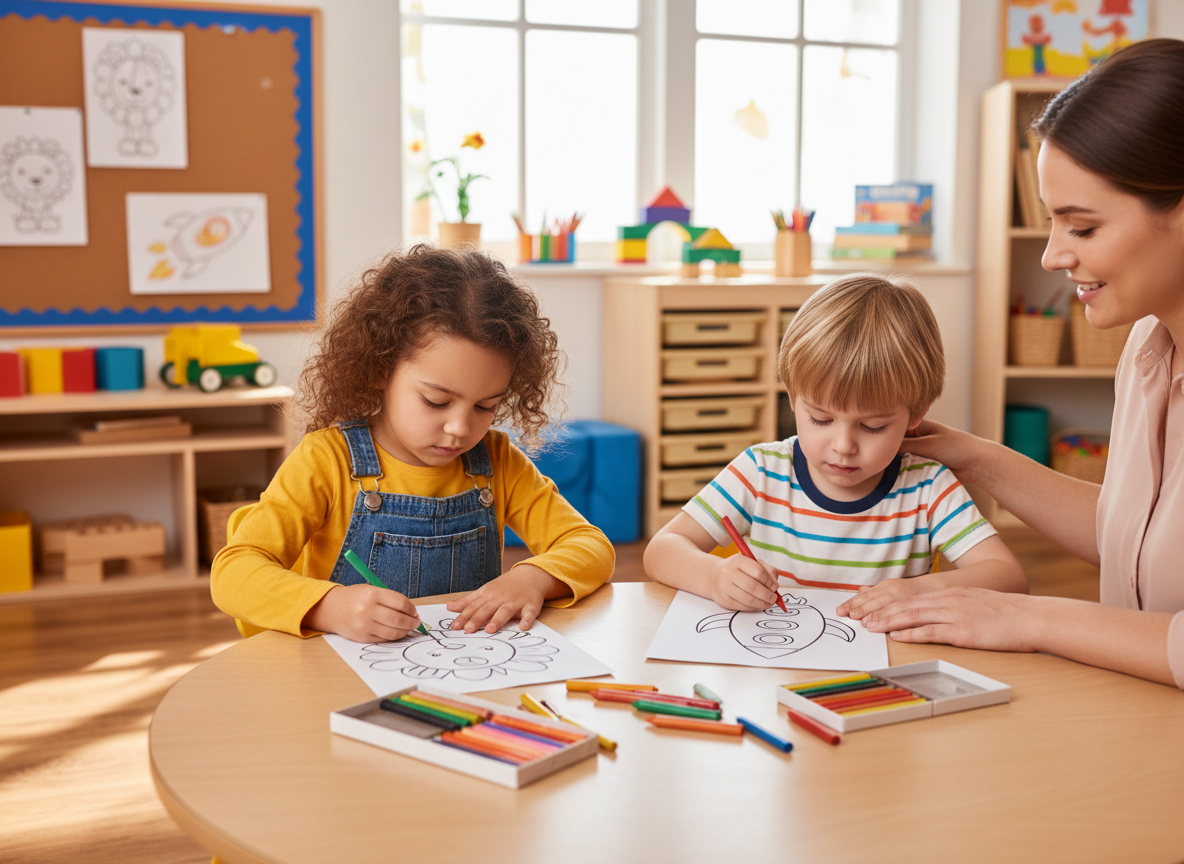 Colouring Fun: Boosting Preschoolers' Fine Motor Skills illustration