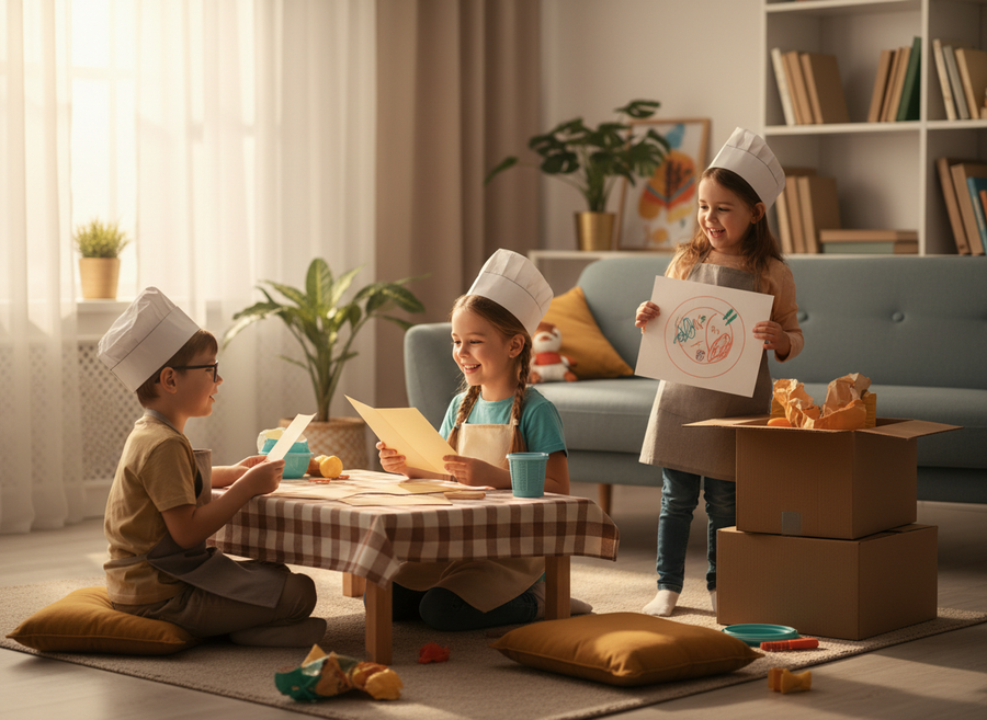 Playing Pretend: How Kids' Imagination Can Spark Future Career Ideas illustration