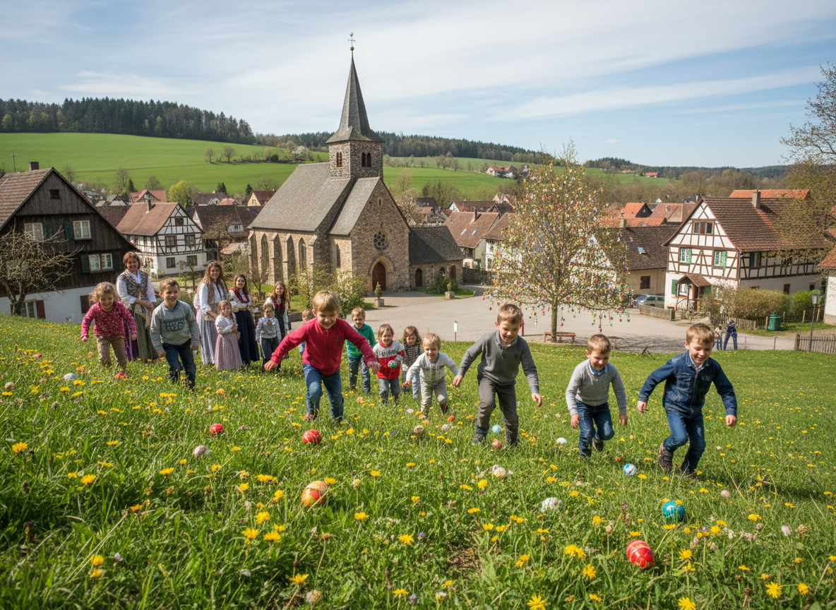 Educational detail 1 about Facts about Easter for Kids in the Country Facts category, naturalistic documentary style, subject-first, no text