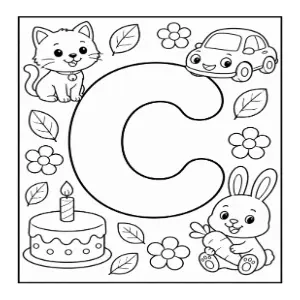 Alphabet Colouring   Letter C coloring sheet thumbnail