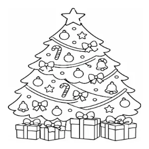 Christmas Tree coloring sheet thumbnail