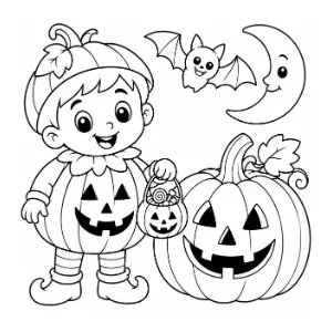 Halloween Colouring Page coloring sheet thumbnail
